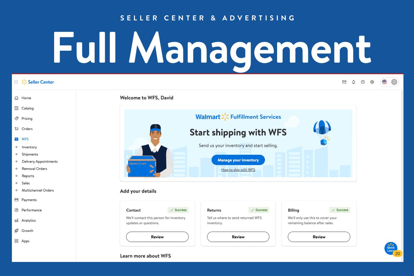 π§βπ» Account Support & Ads Management Services for Walmart