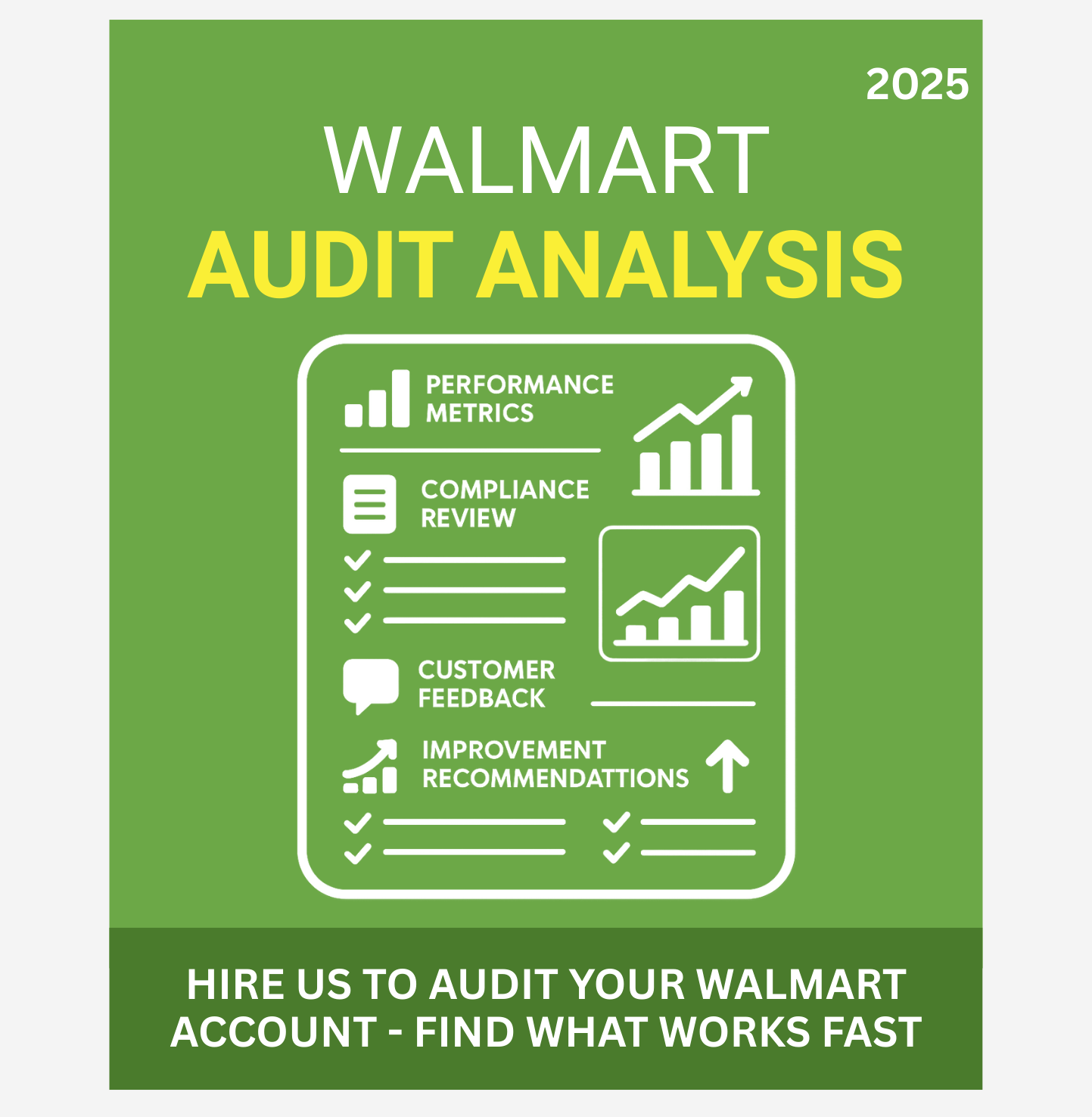 Walmart Marketplace or Walmart DSV Account Audit Services