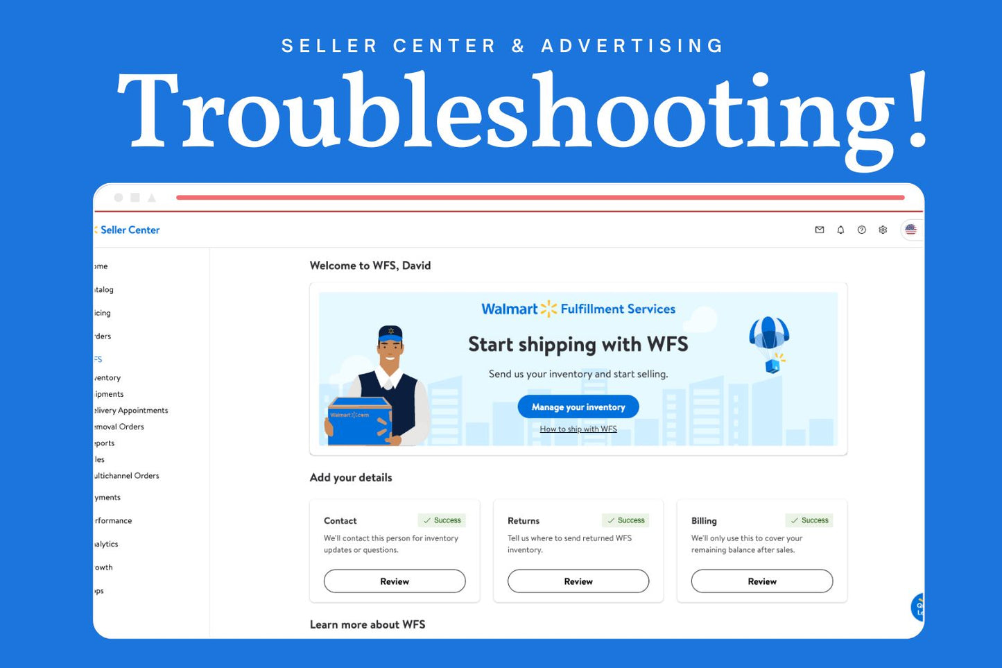 Troubleshooting Walmart Marketplace Service