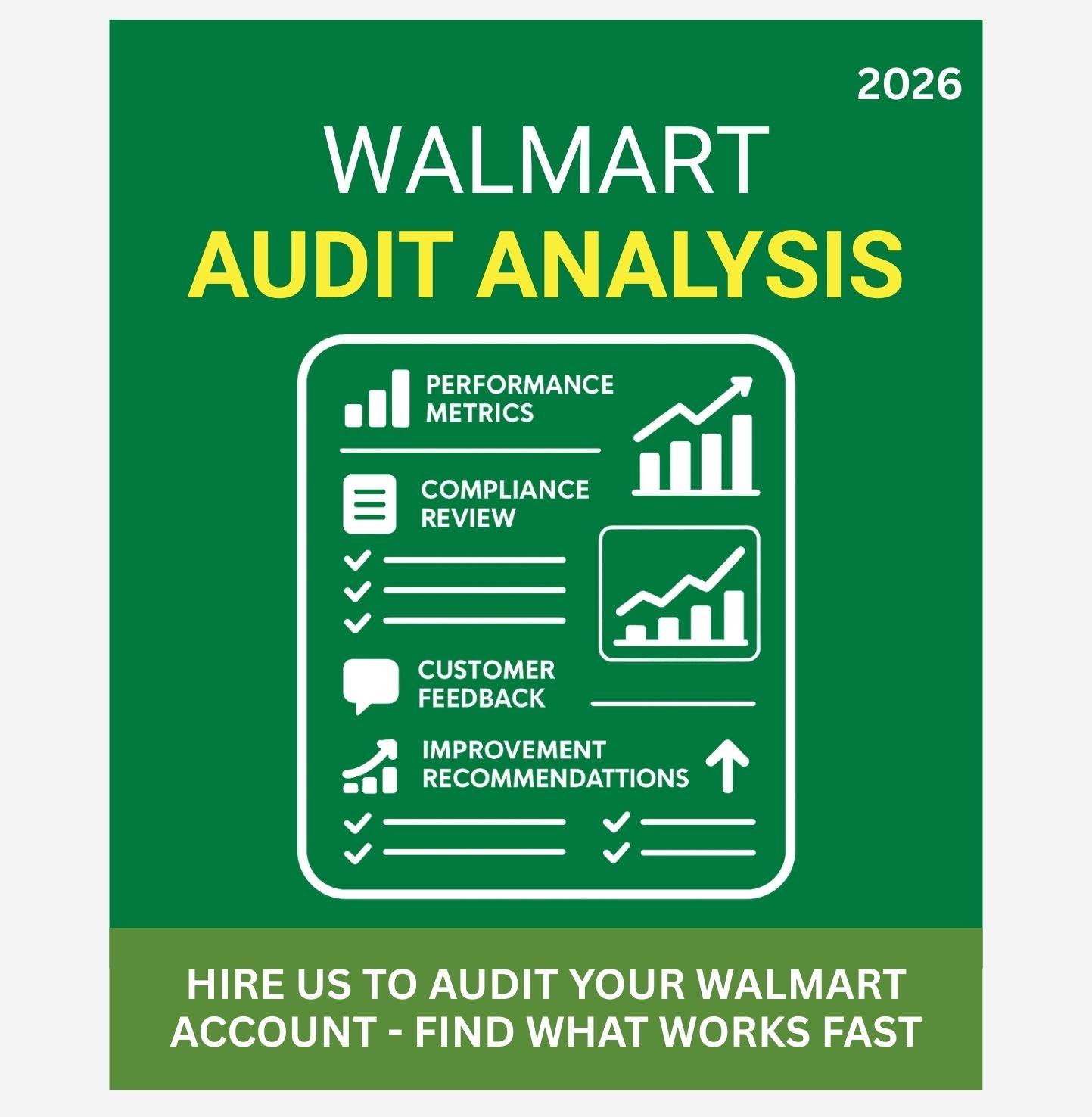 Walmart Marketplace or Walmart DSV Account Audit Services
